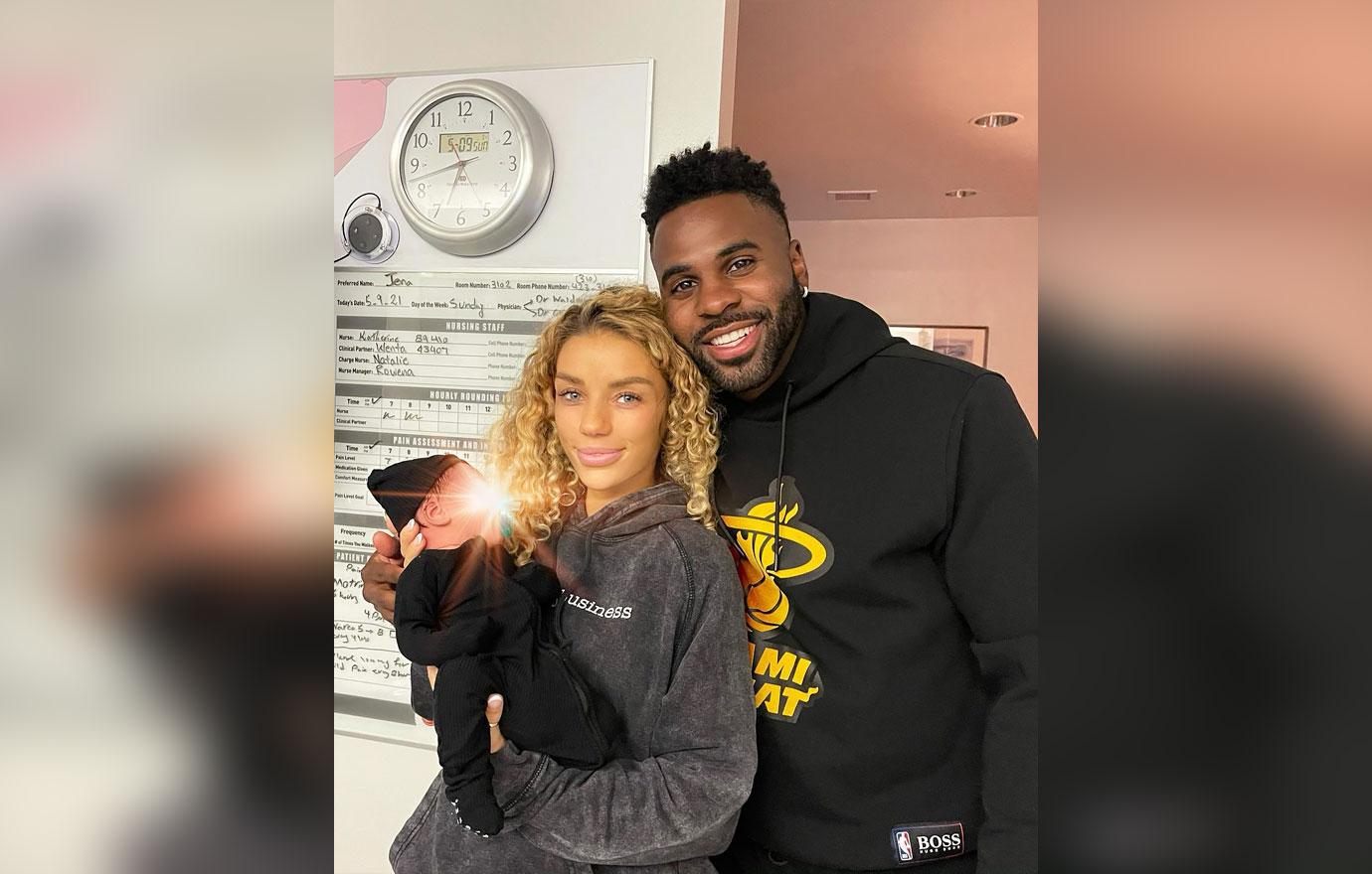 jason derulo announces split girlfriend jena frumes birth son r