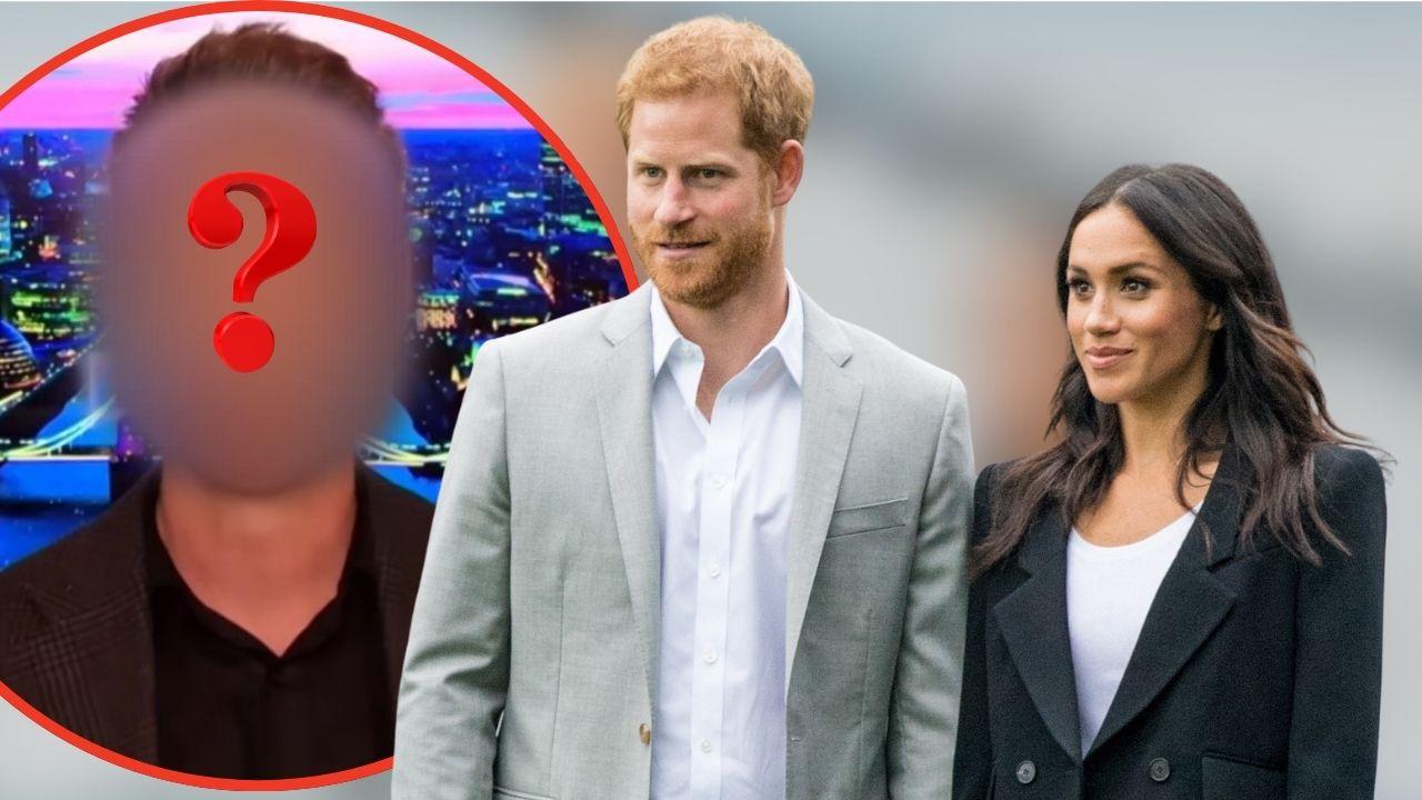 Photo of Prince Harry, Meghan Markle and Alex Armstrong