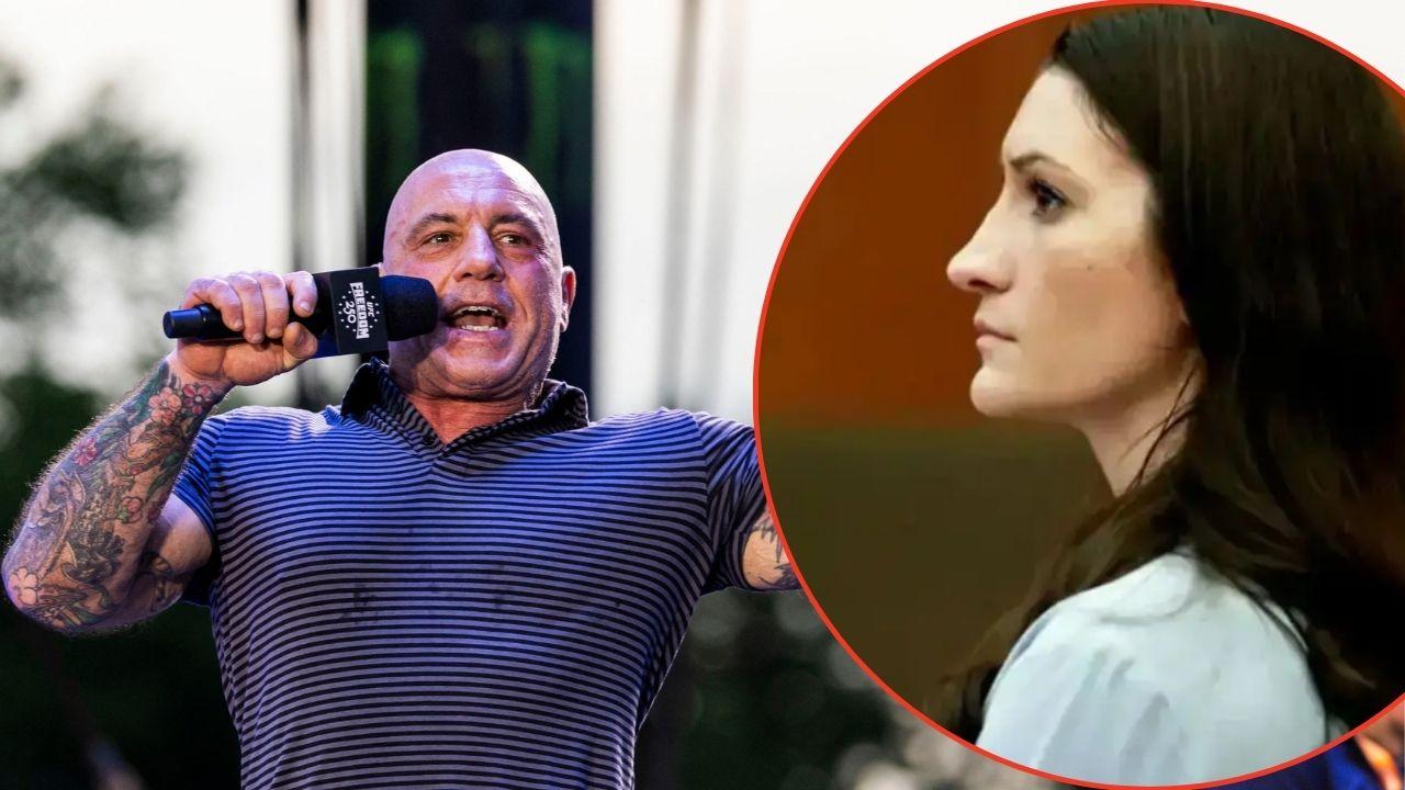 A photo of Joe Rogan alongside a photo of Lindsay Clancy