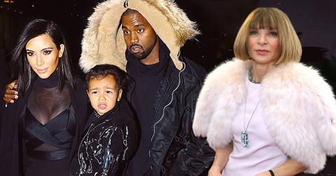 //anna wintour kim kardashian black clothing north west