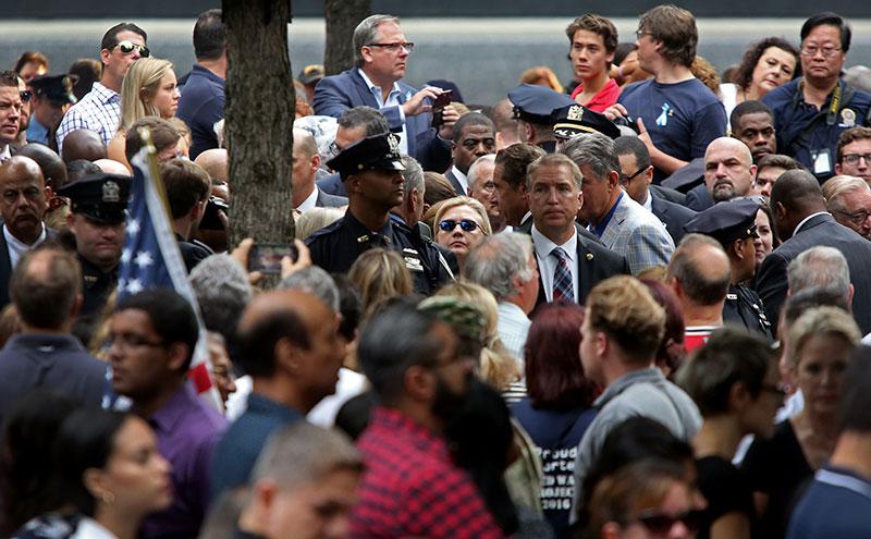 Hillary Clinton Stroke glasses 911 memorial