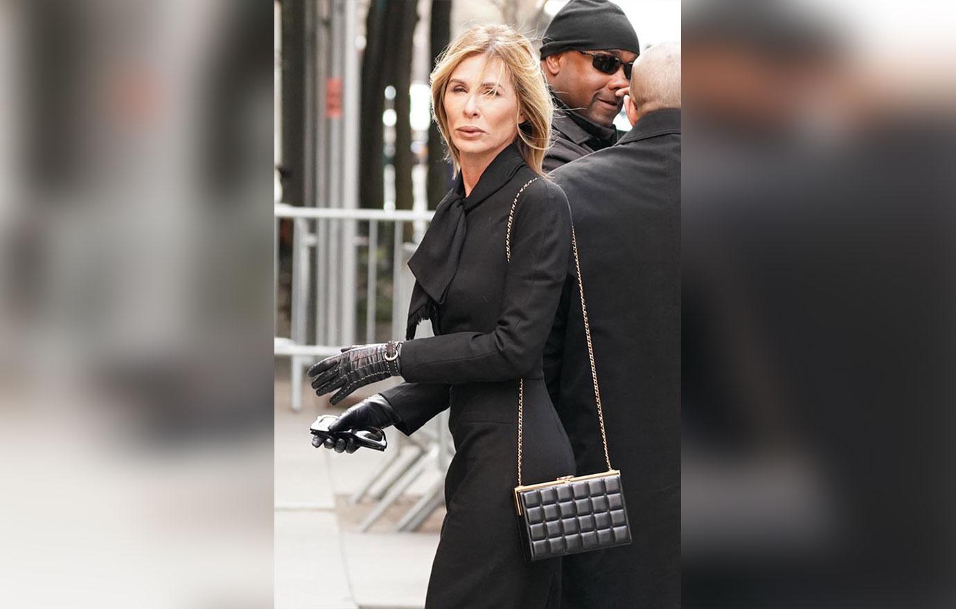 carole radziwill attends lee funeral service