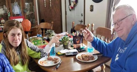 kidnapping survivor jayme closs eating steak meal grandpa
