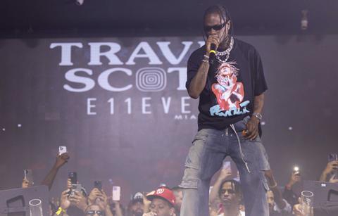 travis scott performs at eeven