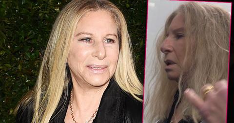 Barbra Streisand Looking Healthy on the Left and with No Makeup Looking Sick on the Right