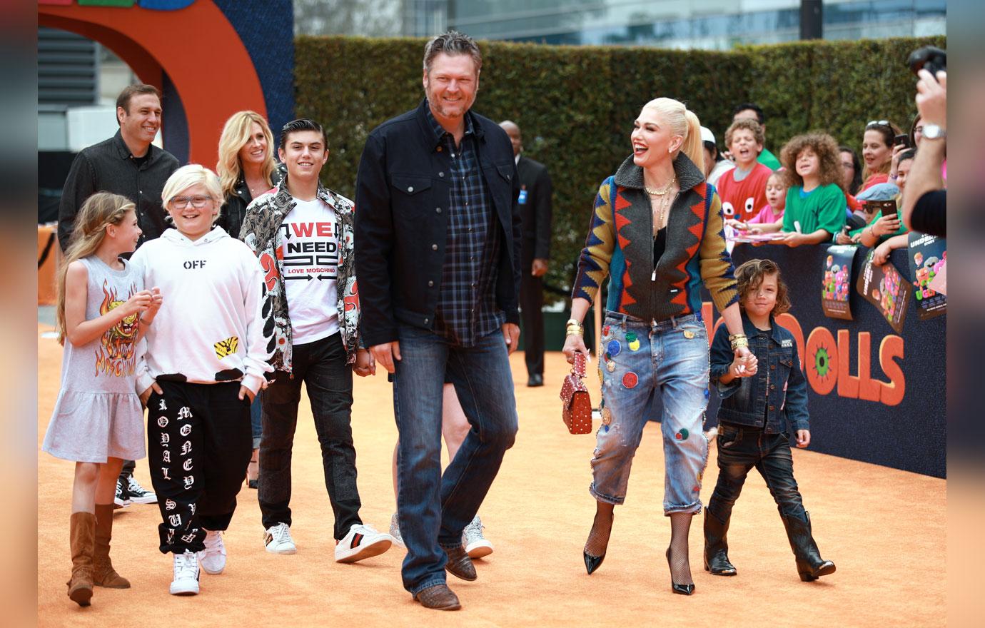 Gwen Stefani And Sons Attend Movie Premiere With Blake Shelton