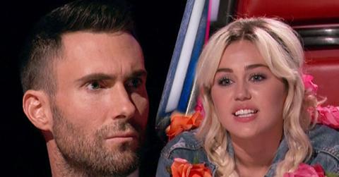 Miley Cyrus Adam Levine Voice Feud