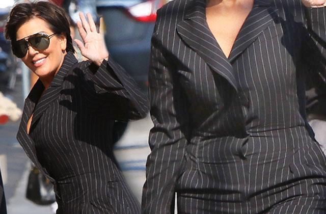 Kris Jenner fat suit popping open