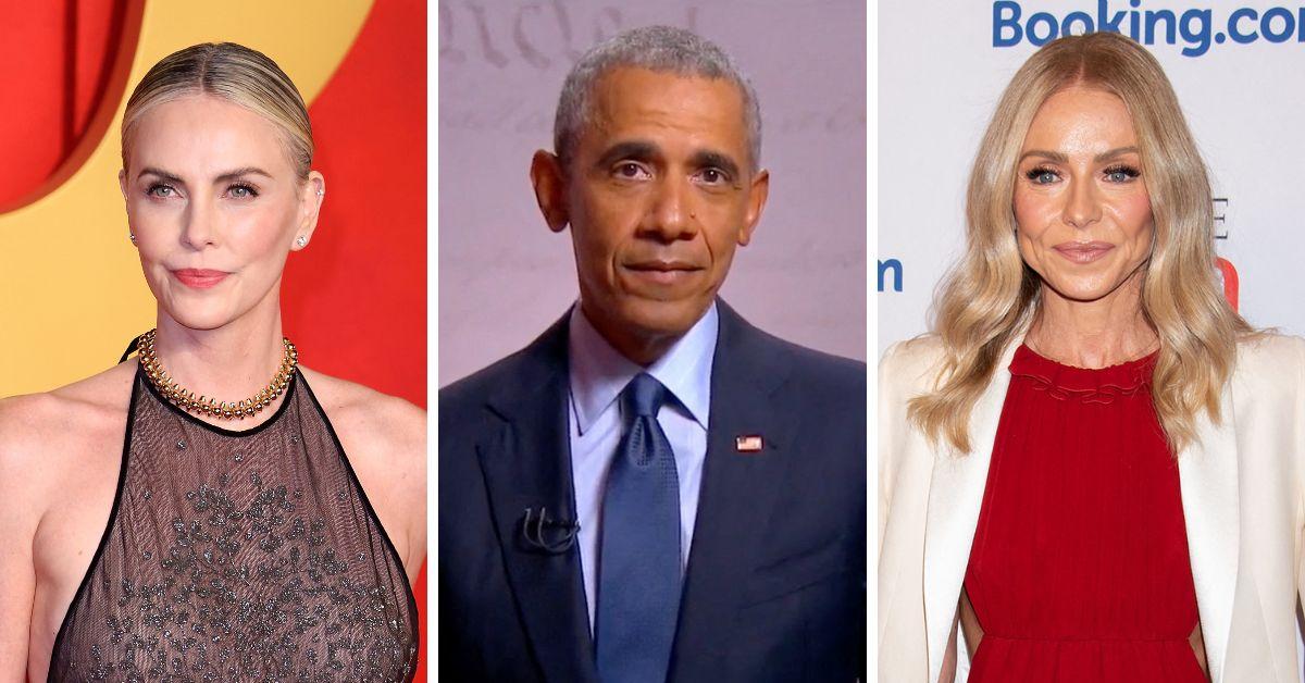 Composite photo of Charlize Theron, Barack Obama, Kelly Ripa