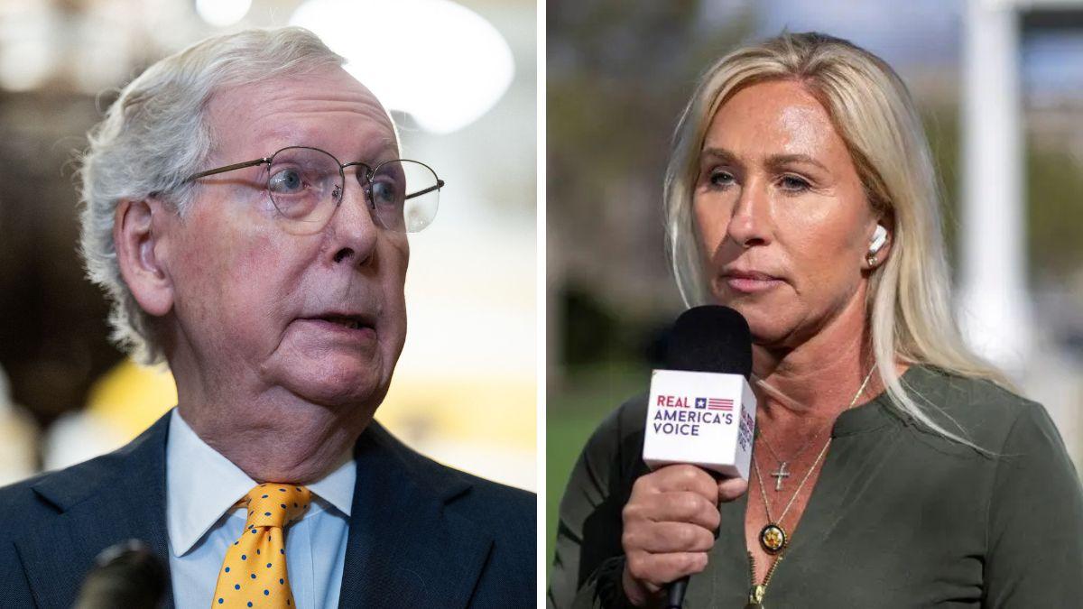 Photo of Mitch McConnell, Marjorie Taylor Greene