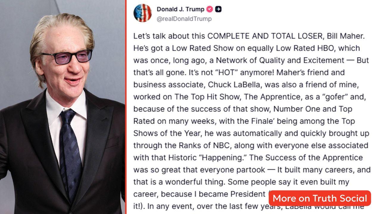 Photo of Bill Maher and Donald Trump's post