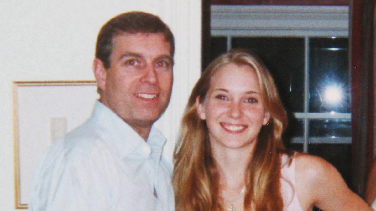 Split photo of Virginia Giuffre & Prince Andrew