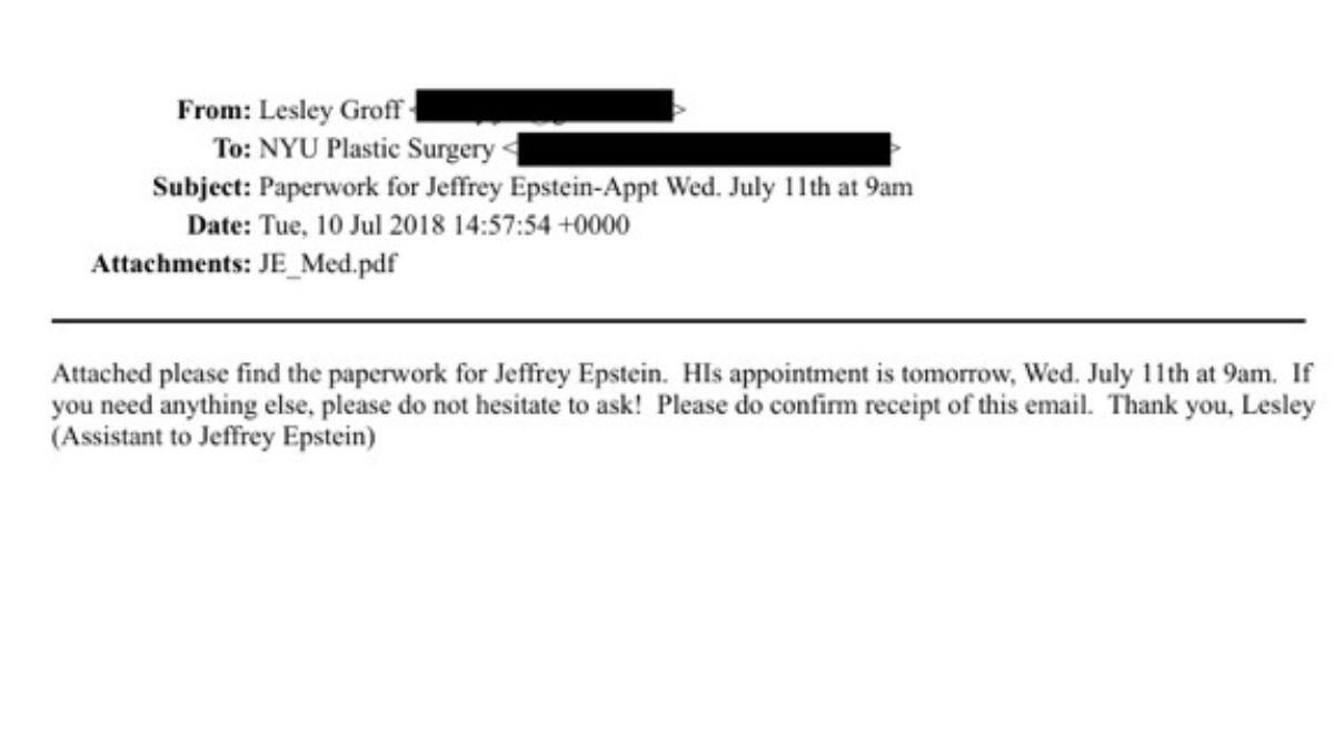 The medic was mentioned 38 times in the recent Department of Justice's Epstein file dump.