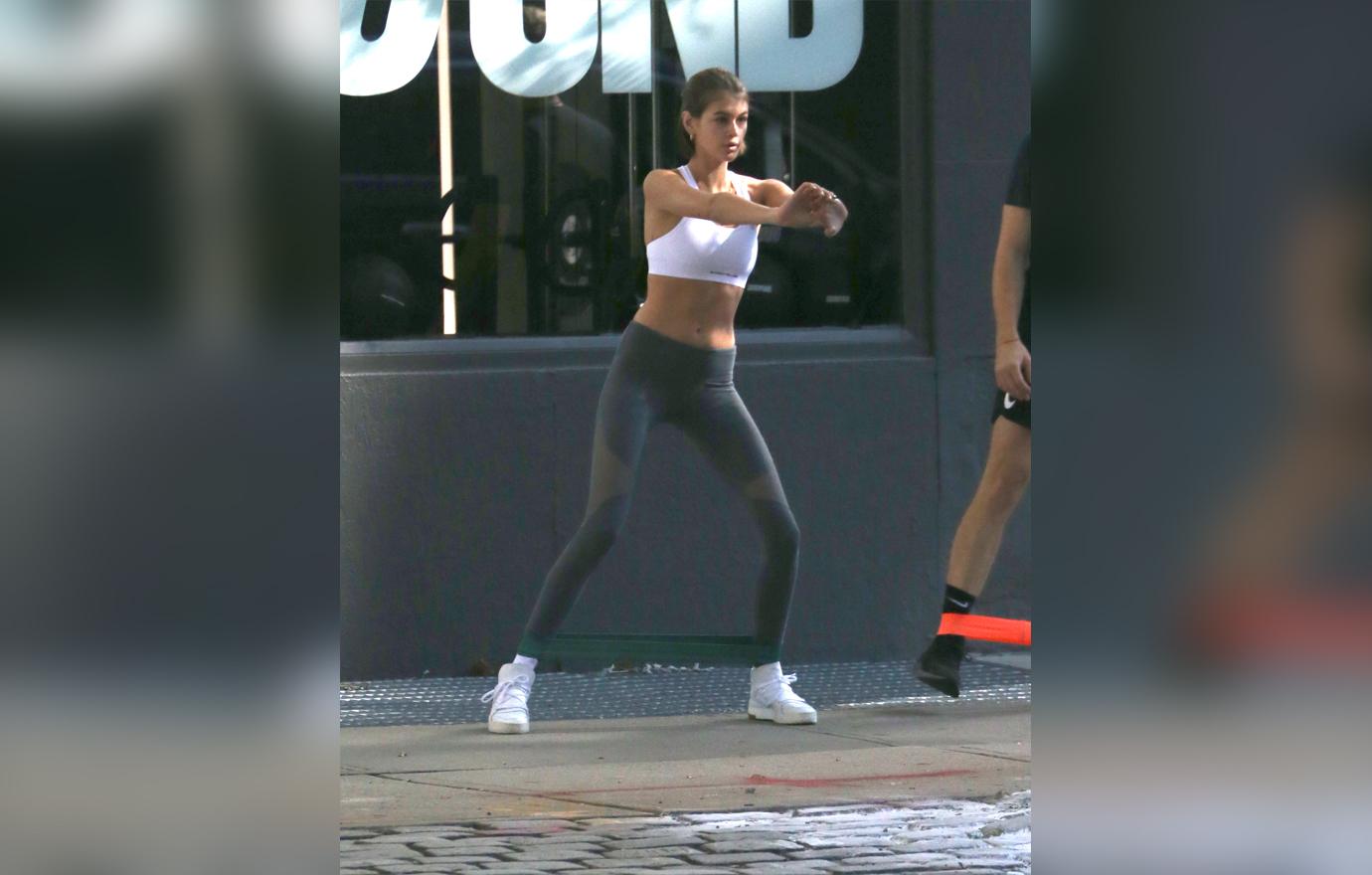 Kaia Gerber Works Out Following Outing With Pete Davidson