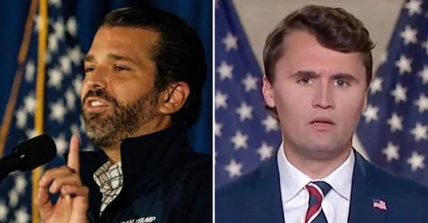 Donald Trump Jr. shared photos of him with Charlie Kirk.