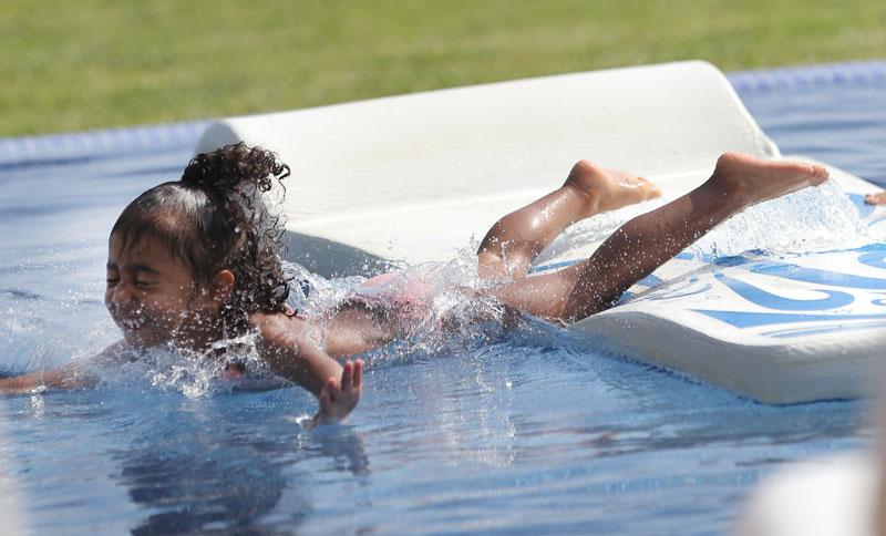 im kardashian saint west north west mexico vacation pool pics