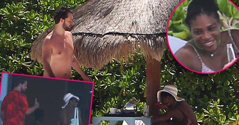 //serena williams pregnant swimsuit beach pp