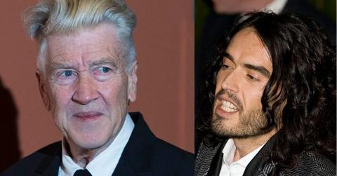 Split photo of David Lynch, Russell Brand