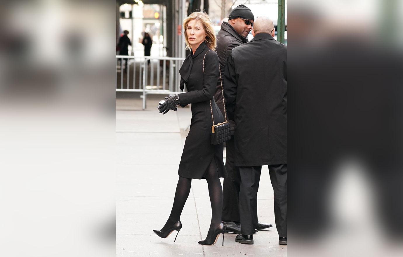 carole radziwill attends lee funeral service