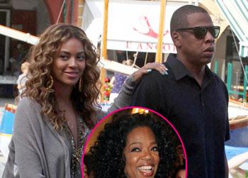//beyonce jay z oprah winfrey godmother splashnews