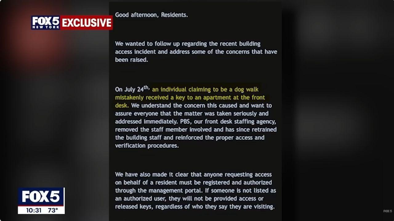 Statement of the apartment manager