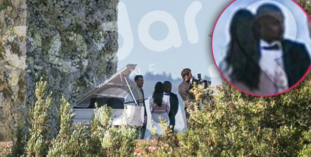 //kim kardashian kanye west wedding first photos wide