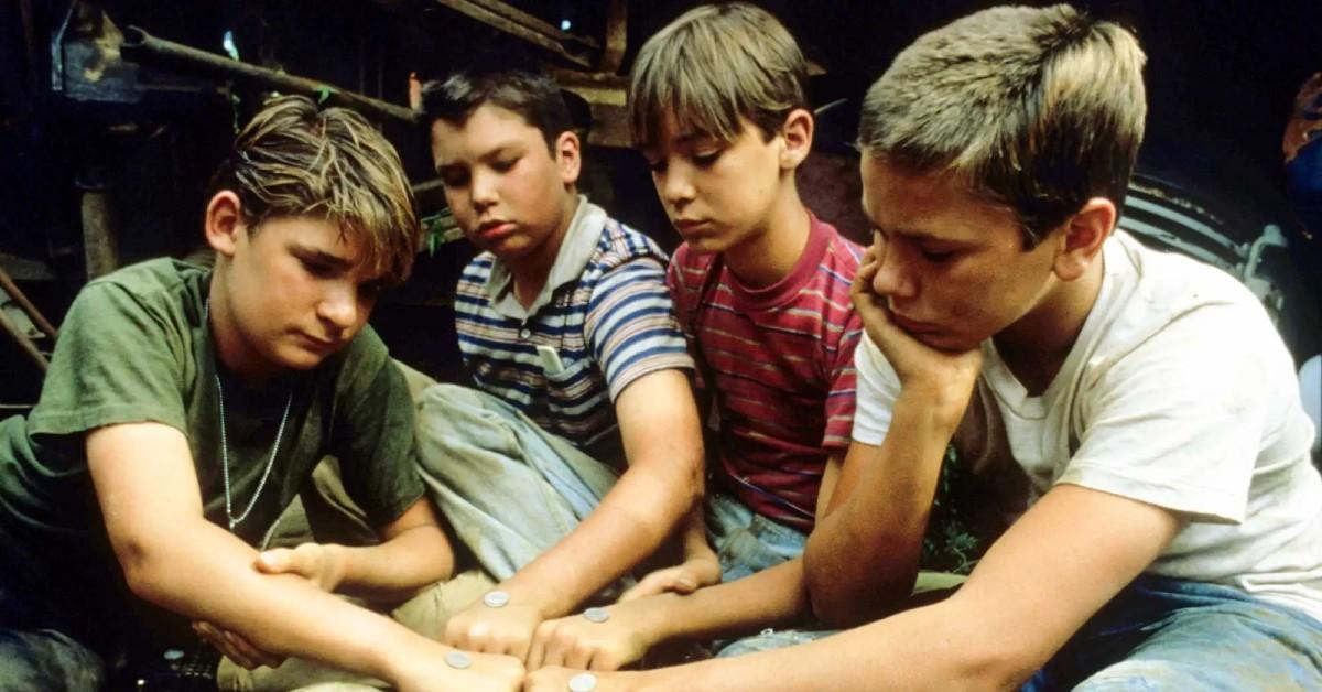 Photo of 	 Wil Wheaton, River Phoenix, Corey Feldman and Jerry O'Connell 