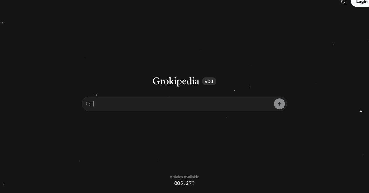 Screengrab of Grokipedia
