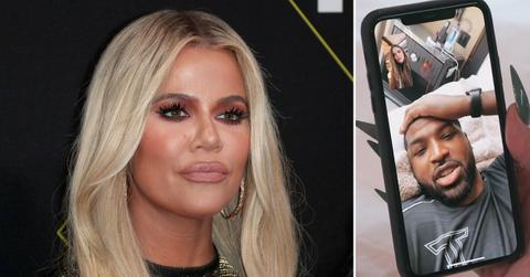 khloe kardashian facetimes tristan thompson cheating scandal hookup kuwtk