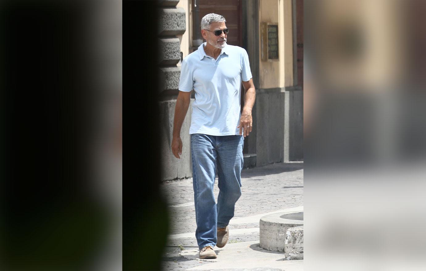 George Clooney Back On Set Car Crash