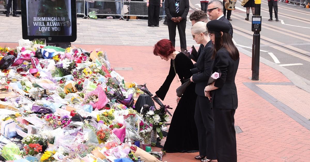 On Wednesday morning, the family arrived at the late musician's funeral procession in Birmingham, England.