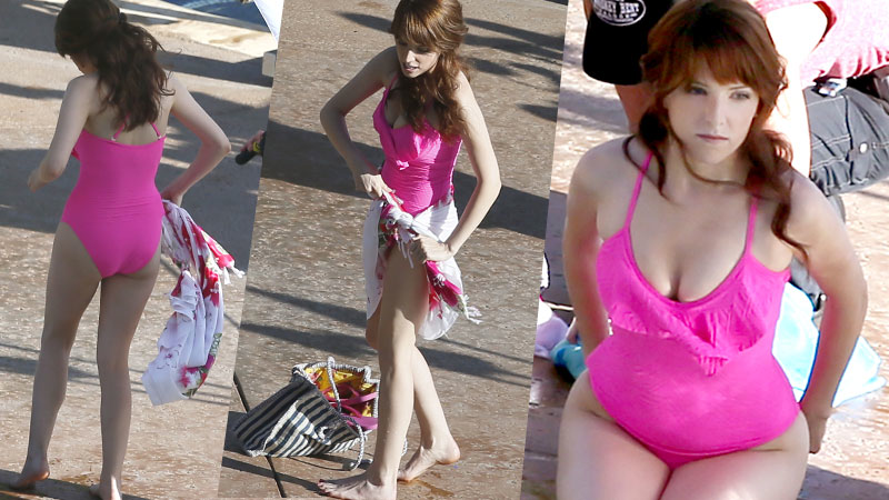 Pretty In Pink! Anna Kendrick Amazes In One-Piece Swimsuit O
