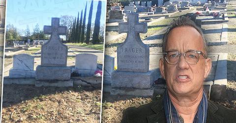 tom hanks dead mom smashed tomb bad burial