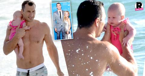 Vladimir Klitschko Shirtless Muscles Bathing Suit Miami Beach Hayden Panettiere Daughter Kaya