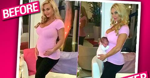 //coco austin baby pregnant bump before after photo