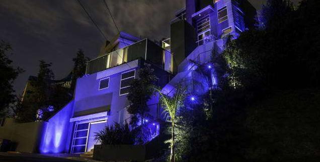 //chris brown hollywood house