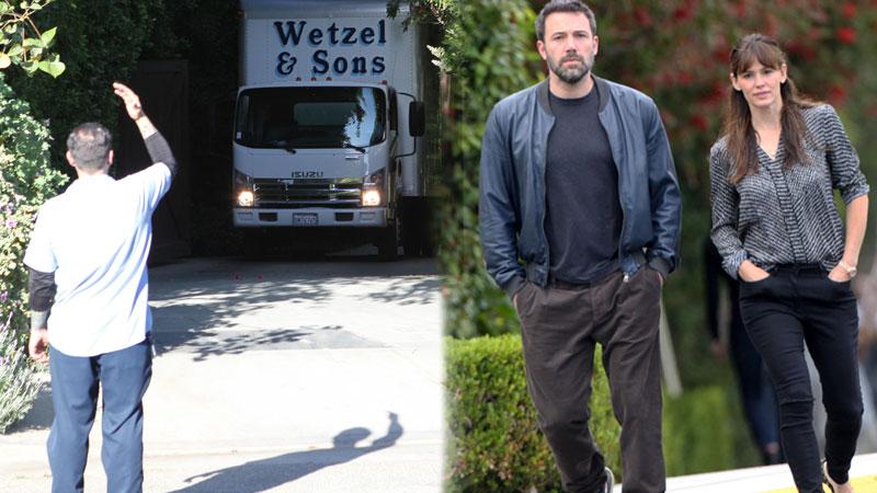 Ben Affleck Moving Trucks On The Rocks With Jennifer Garner