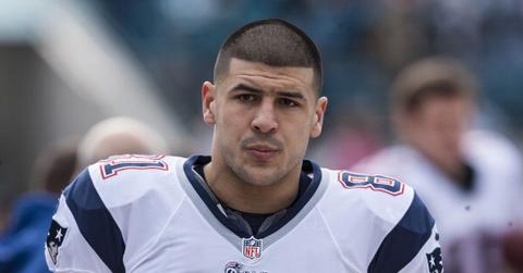 // tight end aaron hernandez of the new england gettyimages