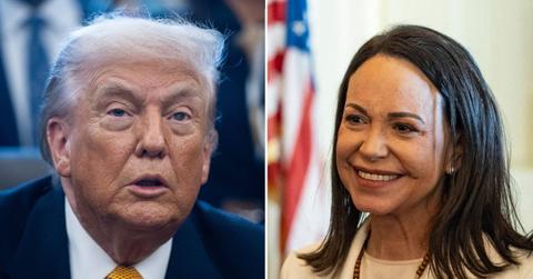 picture of Donald Trump and Maria Corina Machado