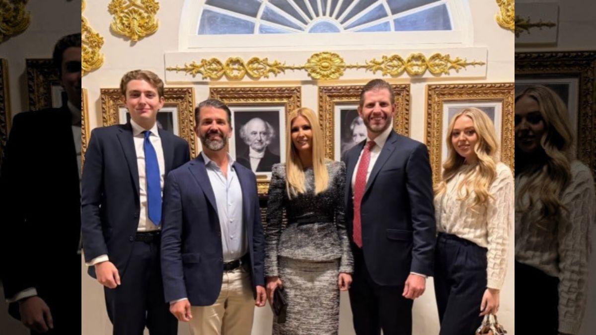 Photo of Barron Trump and his siblings