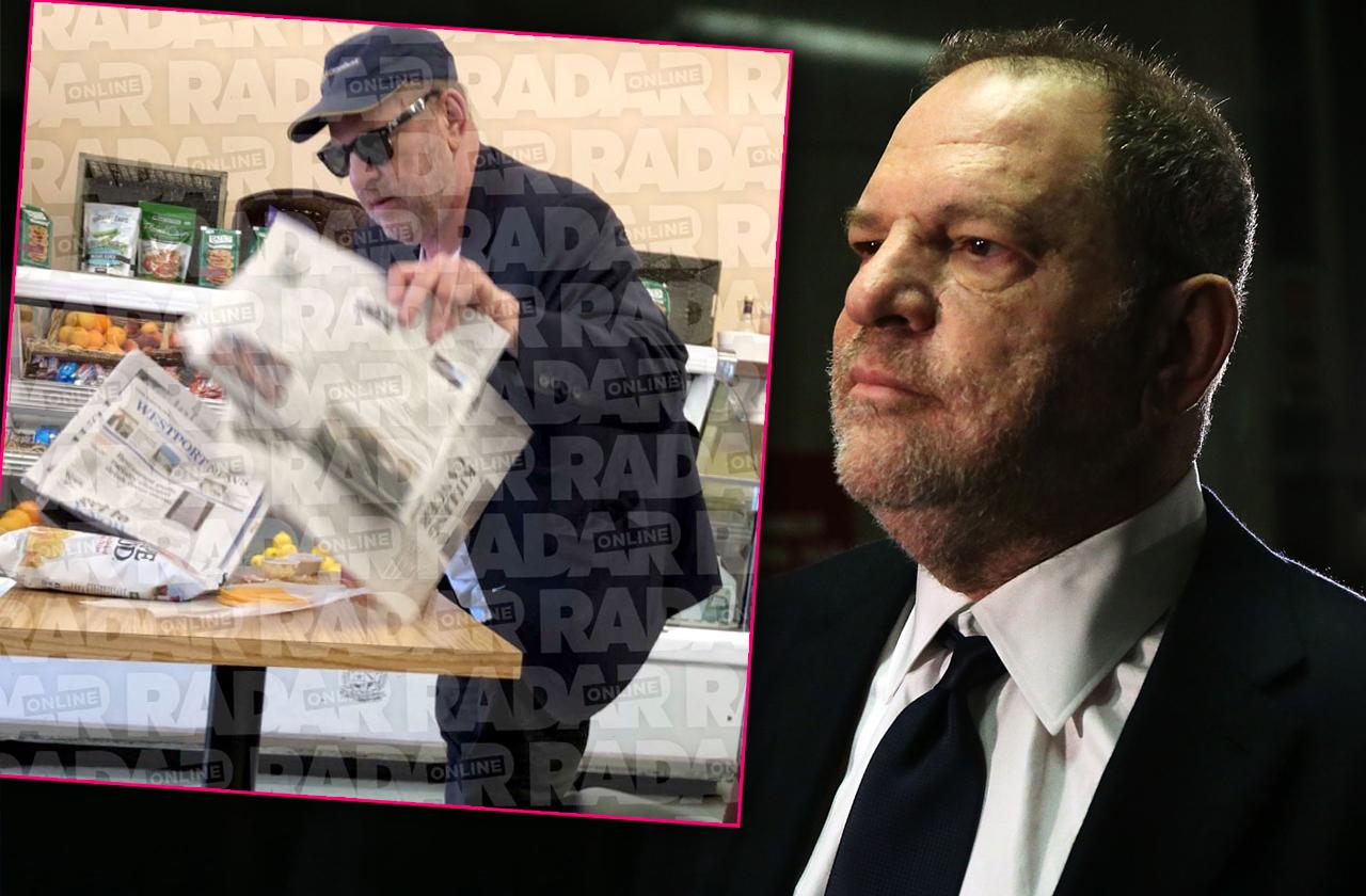 Harvey Weinstein Deli Newspapers Mess