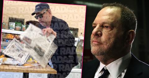 Harvey Weinstein Deli Newspapers Mess