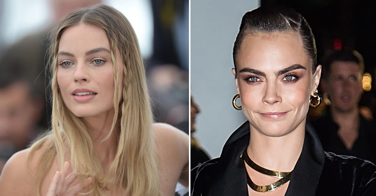 Margot Robbie Looks Upset Leaving Cara Delevingne's Home