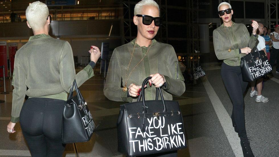 Amber Rose MOCKS Nemesis Kim Kardashian With Knock-Off Bag, Calls Her 'Fake  Like This Birkin