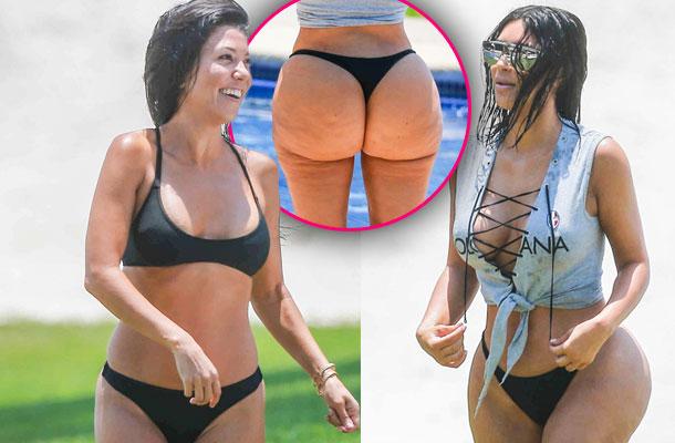 Pics Kim Kardashian Butt Boobs In Lace Bikini Cellulite