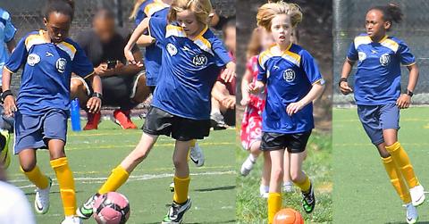 Zahara & Shiloh Jolie-Pitt Playing Soccer