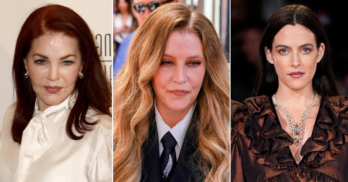 Priscilla Presley, Lisa Marie Presley and Riley Keough