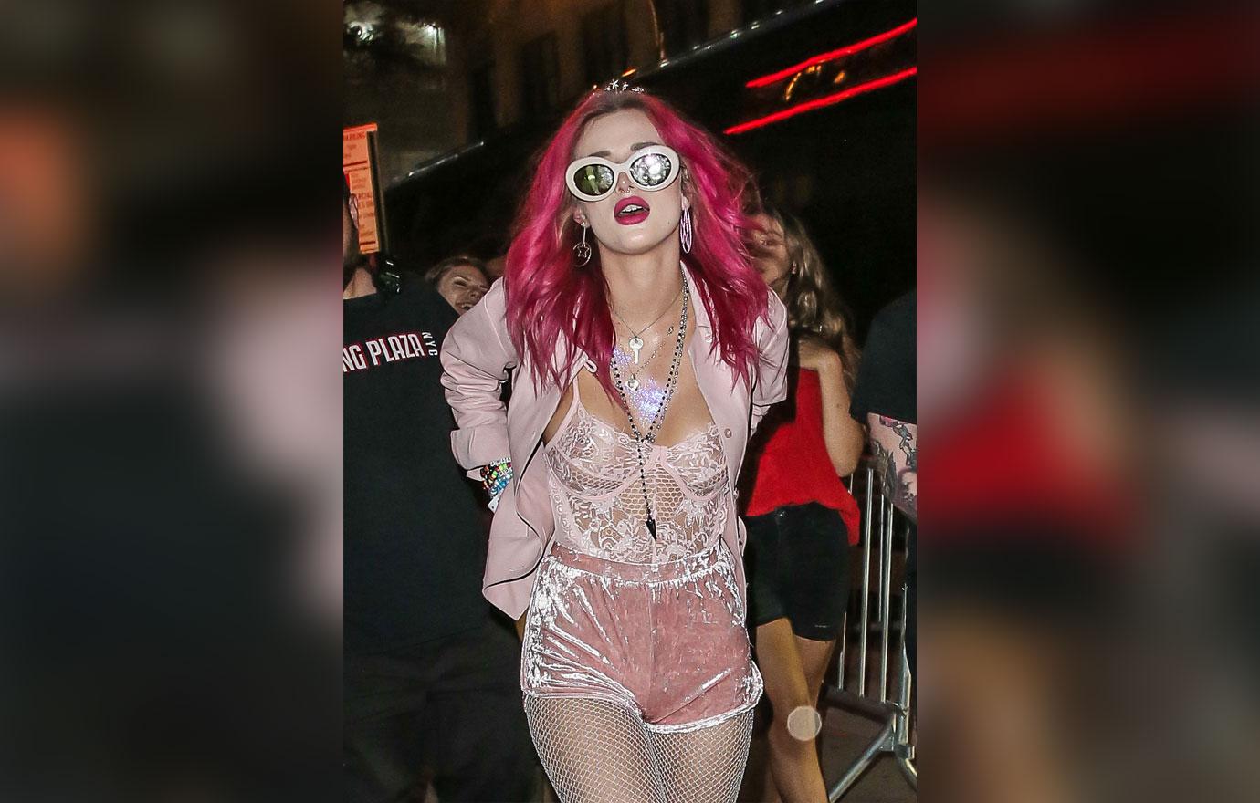 Bella Thorne Goes Braless In Racy NY Night Out