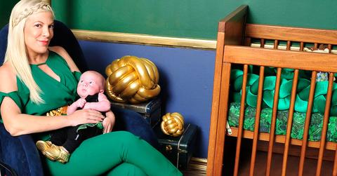 //tori spelling broke fancy baby nursery unsafe pp