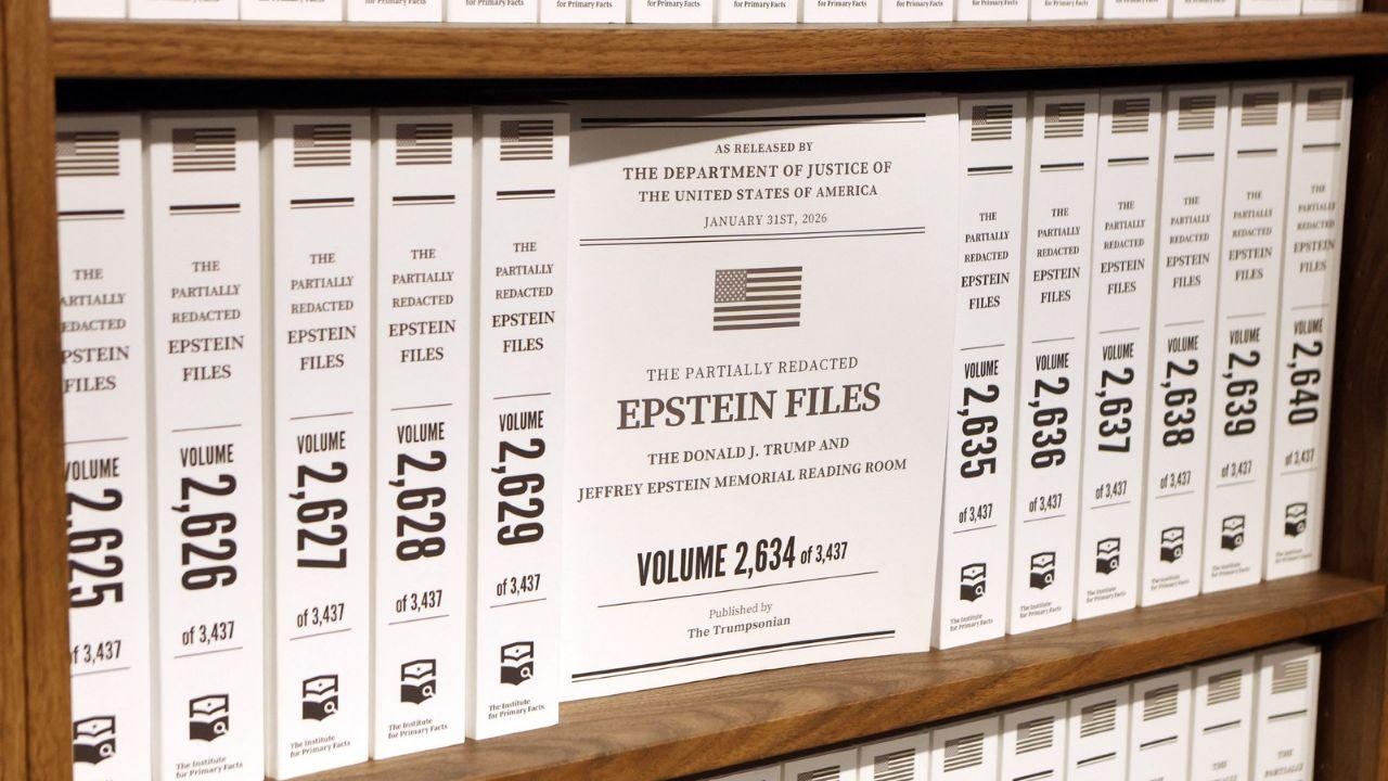 A photo of Epstein files